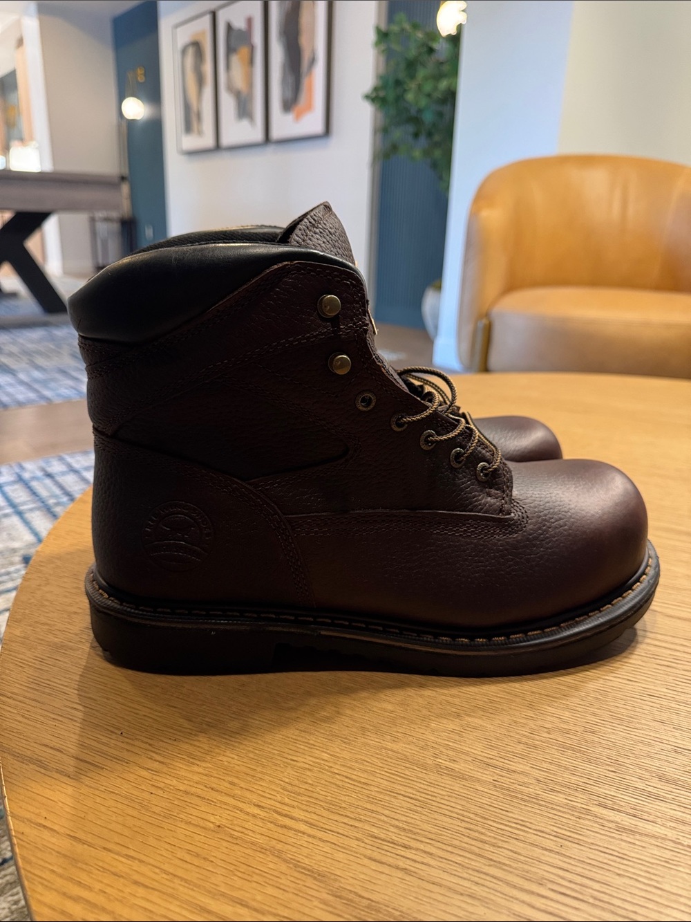 Red Wing Shoes Brown Leather Work Boots - Picture 3 of 15